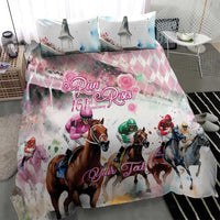 Personalized Kentucky Horse Racing Bedding Set 151st Anniversary Run For The Roses