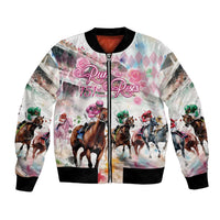Personalized Kentucky Horse Racing Bomber Jacket 151st Anniversary Run For The Roses