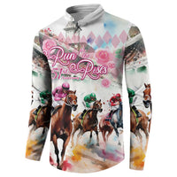 Personalized Kentucky Horse Racing Button Sweatshirt 151st Anniversary Run For The Roses