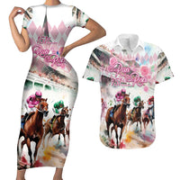 Personalized Kentucky Horse Racing Couples Matching Short Sleeve Bodycon Dress and Hawaiian Shirt 151st Anniversary Run For The Roses
