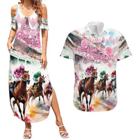 Personalized Kentucky Horse Racing Couples Matching Summer Maxi Dress and Hawaiian Shirt 151st Anniversary Run For The Roses