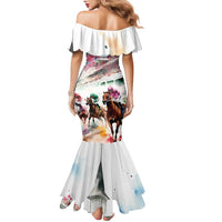 Personalized Kentucky Horse Racing Family Matching Mermaid Dress and Hawaiian Shirt 151st Anniversary Run For The Roses