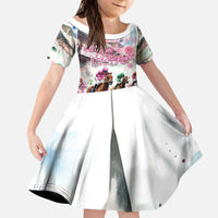 Personalized Kentucky Horse Racing Kid Short Sleeve Dress 151st Anniversary Run For The Roses