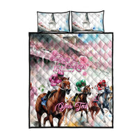 Personalized Kentucky Horse Racing Quilt Bed Set 151st Anniversary Run For The Roses