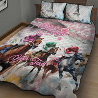 Personalized Kentucky Horse Racing Quilt Bed Set 151st Anniversary Run For The Roses