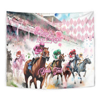Personalized Kentucky Horse Racing Tapestry 151st Anniversary Run For The Roses