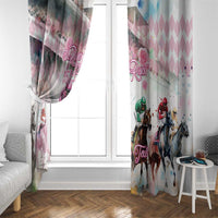 Personalized Kentucky Horse Racing Window Curtain 151st Anniversary Run For The Roses