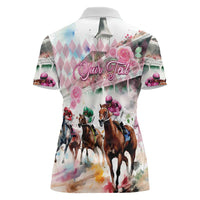 Personalized Kentucky Horse Racing Women Polo Shirt 151st Anniversary Run For The Roses