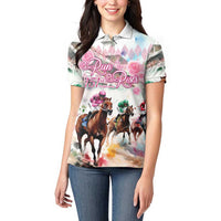 Personalized Kentucky Horse Racing Women Polo Shirt 151st Anniversary Run For The Roses