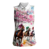 Personalized Kentucky Horse Racing Women Sleeveless Polo Shirt 151st Anniversary Run For The Roses