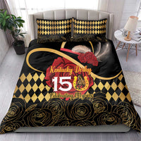 Kentucky Horse Racing Bedding Set Celebrating 151 Years Horseshoe With Roses