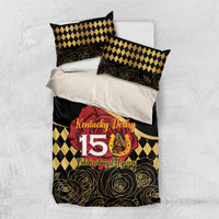 Kentucky Horse Racing Bedding Set Celebrating 151 Years Horseshoe With Roses