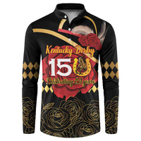 Kentucky Horse Racing Button Sweatshirt Celebrating 151 Years Horseshoe With Roses