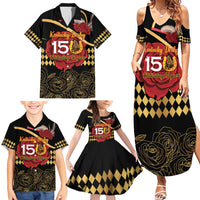 Kentucky Horse Racing Family Matching Summer Maxi Dress and Hawaiian Shirt Celebrating 151 Years Horseshoe With Roses