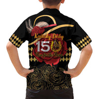 Kentucky Horse Racing Kid Hawaiian Shirt Celebrating 151 Years Horseshoe With Roses