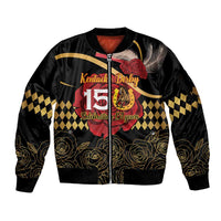 Kentucky Horse Racing Sleeve Zip Bomber Jacket Celebrating 151 Years Horseshoe With Roses
