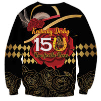 Kentucky Horse Racing Sweatshirt Celebrating 151 Years Horseshoe With Roses