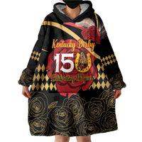 Kentucky Horse Racing Wearable Blanket Hoodie Celebrating 151 Years Horseshoe With Roses