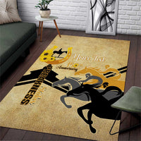 Personalized Preakness Horse Racing Area Rug 150th Anniversary Run For The Black-Eyed Susans