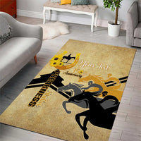 Personalized Preakness Horse Racing Area Rug 150th Anniversary Run For The Black-Eyed Susans