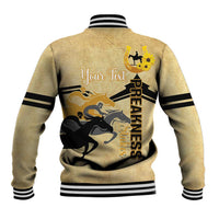 Personalized Preakness Horse Racing Baseball Jacket 150th Anniversary Run For The Black-Eyed Susans