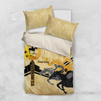 Personalized Preakness Horse Racing Bedding Set 150th Anniversary Run For The Black-Eyed Susans