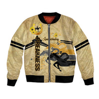 Personalized Preakness Horse Racing Bomber Jacket 150th Anniversary Run For The Black-Eyed Susans