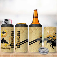 Personalized Preakness Horse Racing 4 in 1 Can Cooler Tumbler 150th Anniversary Run For The Black-Eyed Susans