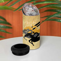 Personalized Preakness Horse Racing 4 in 1 Can Cooler Tumbler 150th Anniversary Run For The Black-Eyed Susans