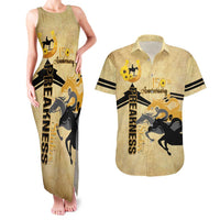 Personalized Preakness Horse Racing Couples Matching Tank Maxi Dress and Hawaiian Shirt 150th Anniversary Run For The Black-Eyed Susans