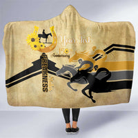 Personalized Preakness Horse Racing Hooded Blanket 150th Anniversary Run For The Black-Eyed Susans