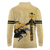 Personalized Preakness Horse Racing Long Sleeve Polo Shirt 150th Anniversary Run For The Black-Eyed Susans
