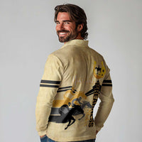 Personalized Preakness Horse Racing Long Sleeve Polo Shirt 150th Anniversary Run For The Black-Eyed Susans