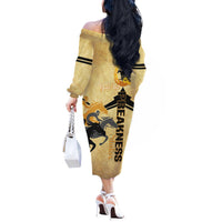 Personalized Preakness Horse Racing Off The Shoulder Long Sleeve Dress 150th Anniversary Run For The Black-Eyed Susans