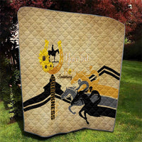 Personalized Preakness Horse Racing Quilt 150th Anniversary Run For The Black-Eyed Susans
