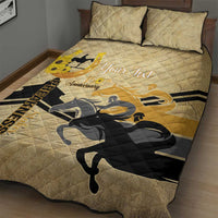 Personalized Preakness Horse Racing Quilt Bed Set 150th Anniversary Run For The Black-Eyed Susans