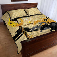 Personalized Preakness Horse Racing Quilt Bed Set 150th Anniversary Run For The Black-Eyed Susans