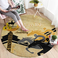 Personalized Preakness Horse Racing Round Carpet 150th Anniversary Run For The Black-Eyed Susans