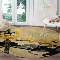 Personalized Preakness Horse Racing Round Carpet 150th Anniversary Run For The Black-Eyed Susans
