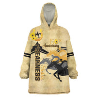 Personalized Preakness Horse Racing Wearable Blanket Hoodie 150th Anniversary Run For The Black-Eyed Susans