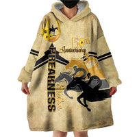 Personalized Preakness Horse Racing Wearable Blanket Hoodie 150th Anniversary Run For The Black-Eyed Susans