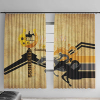 Personalized Preakness Horse Racing Window Curtain 150th Anniversary Run For The Black-Eyed Susans
