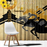 Personalized Preakness Horse Racing Window Curtain 150th Anniversary Run For The Black-Eyed Susans
