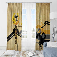 Personalized Preakness Horse Racing Window Curtain 150th Anniversary Run For The Black-Eyed Susans