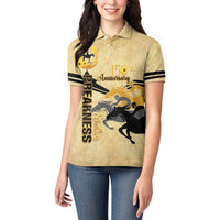 Personalized Preakness Horse Racing Women Polo Shirt 150th Anniversary Run For The Black-Eyed Susans