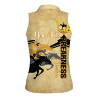 Personalized Preakness Horse Racing Women Sleeveless Polo Shirt 150th Anniversary Run For The Black-Eyed Susans