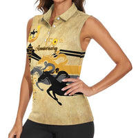 Personalized Preakness Horse Racing Women Sleeveless Polo Shirt 150th Anniversary Run For The Black-Eyed Susans