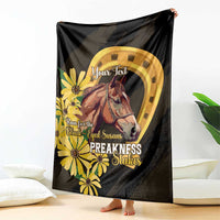 Personalized Preakness Horse Racing Blanket Horseshoe With Black-Eyed Susans