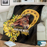 Personalized Preakness Horse Racing Blanket Horseshoe With Black-Eyed Susans