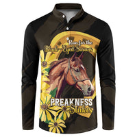 Personalized Preakness Horse Racing Button Sweatshirt Horseshoe With Black-Eyed Susans